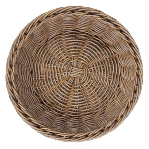 Olympia Polywicker Round Basket Dark Brown 220mm (JA358)