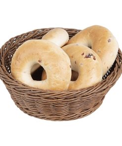 Olympia Polywicker Round Basket Dark Brown 220mm (JA358)