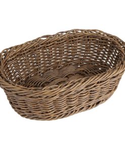 Olympia Polywicker Oval Basket Dark Brown 240x170xmm (JA359)