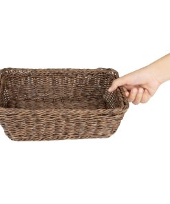 Olympia Polywicker Rectangular Basket Dark Brown 300x230mm (JA360)