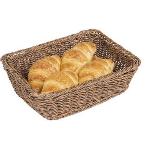 Olympia Polywicker Rectangular Basket Dark Brown 300x230mm (JA360)