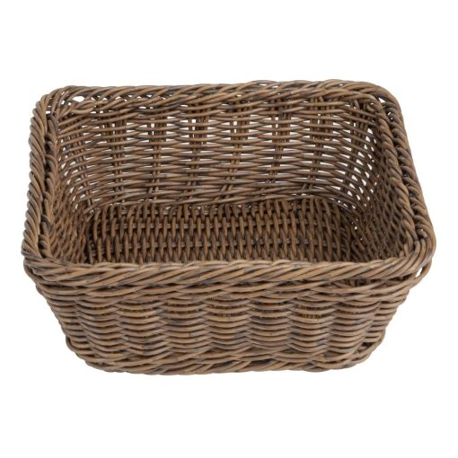 Olympia Polywicker Square Basket Dark Brown 230x230mm (JA361)