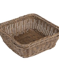 Olympia Polywicker Square Basket Dark Brown 230x230mm (JA361)