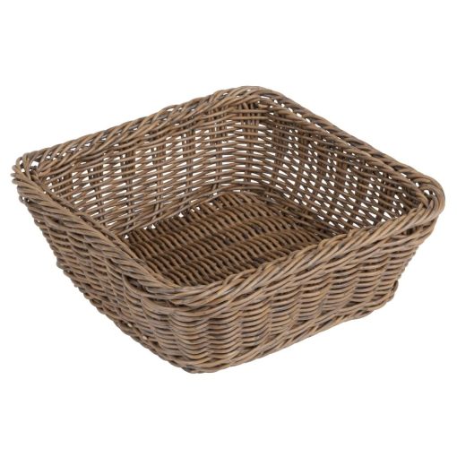 Olympia Polywicker Square Basket Dark Brown 230x230mm (JA361)