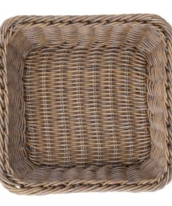 Olympia Polywicker Square Basket Dark Brown 230x230mm (JA361)