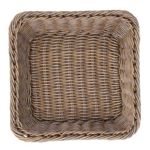 Olympia Polywicker Square Basket Dark Brown 230x230mm (JA361)