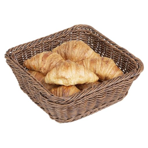 Olympia Polywicker Square Basket Dark Brown 230x230mm (JA361)