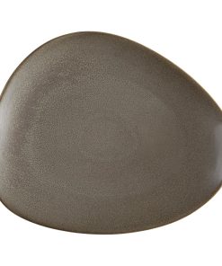 Olympia Ember Mahogany Triangle Plates 308x255mm 4 Pack (JA556)