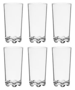 Olympia Kristallon Aspen Polycarbonate Hi Ball Tumblers 350ml 6 Pack (JA592)