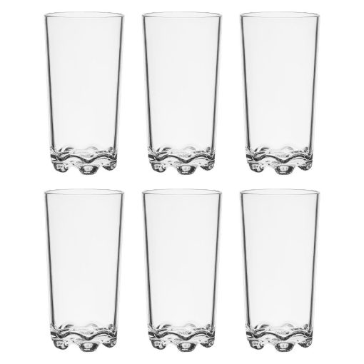 Olympia Kristallon Aspen Polycarbonate Hi Ball Tumblers 350ml 6 Pack (JA592)