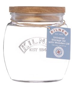 Kilner Universal Jar with Acacia Wooden Lid 850ml (JA603)