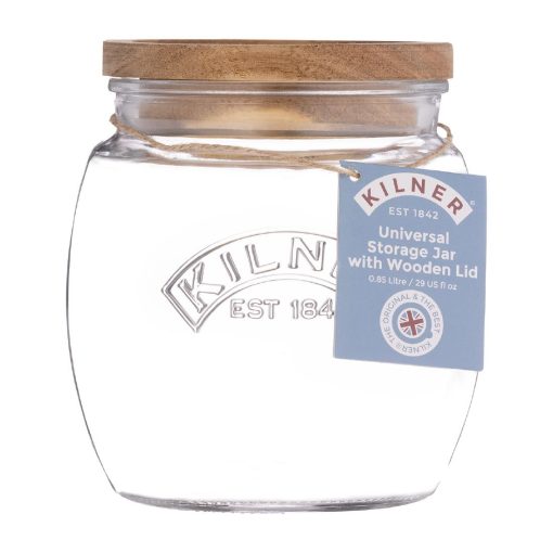 Kilner Universal Jar with Acacia Wooden Lid 850ml (JA603)