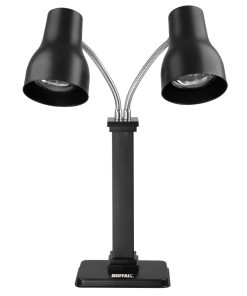 Buffalo Double Heat Lamp Carving Station Matt Black 2x250W (JA868)