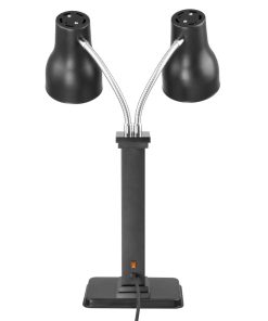 Buffalo Double Heat Lamp Carving Station Matt Black 2x250W (JA868)
