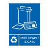 Jantex Slim Bin Label - Mixed Paper and Card (JB490)