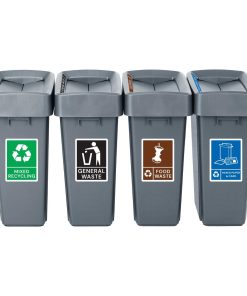 Jantex Slim Bin Label - Mixed Paper and Card (JB490)