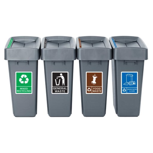 Jantex Slim Bin Label - Mixed Paper and Card (JB490)