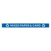 Jantex Slim Bin Lid Label - Mixed Paper and Card (JB491)
