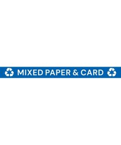 Jantex Slim Bin Lid Label - Mixed Paper and Card (JB491)
