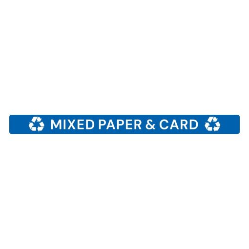 Jantex Slim Bin Lid Label - Mixed Paper and Card (JB491)