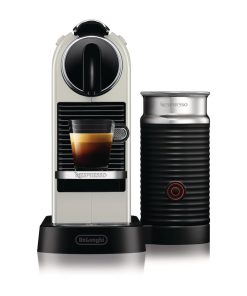 Nespresso CitiZ by DeLonghi and Aeroccino3 Milk Frother White EN267-WAE (JB696)