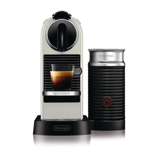 Nespresso CitiZ by DeLonghi and Aeroccino3 Milk Frother White EN267-WAE (JB696)