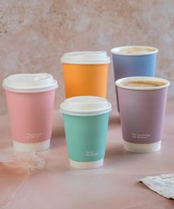 Vegware Feel Good Double Wall Pastel Hot Cups 16oz 400 Pack (JB819)