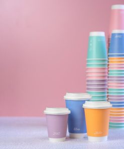 Vegware Feel Good Double Wall Pastel Hot Cups 16oz 400 Pack (JB819)