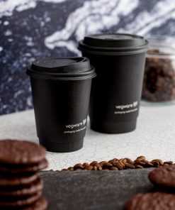 Vegware 89-Series CPLA Hot Cup Lids Black 1000 Pack (JB824)
