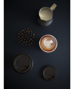 Vegware 89-Series CPLA Hot Cup Lids Black 1000 Pack (JB824)