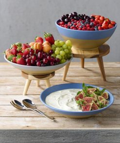 Churchill Emerge Melamine Oslo Blue Deep Serving Bowls 285mm 4 Pack (JC538)