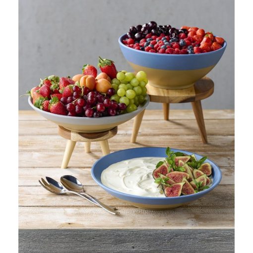 Churchill Emerge Melamine Oslo Blue Deep Serving Bowls 285mm 4 Pack (JC538)