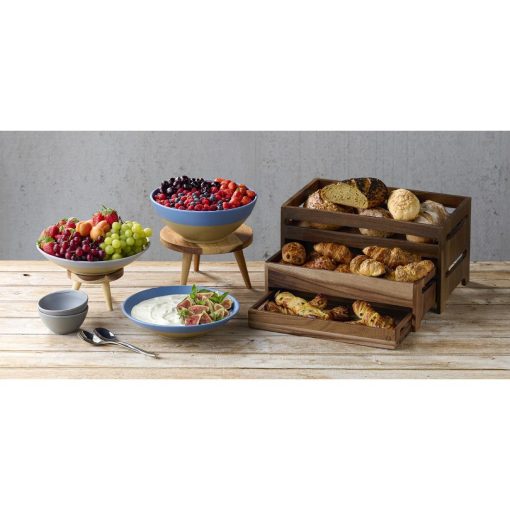 Churchill Emerge Melamine Oslo Blue Deep Serving Bowls 285mm 4 Pack (JC538)