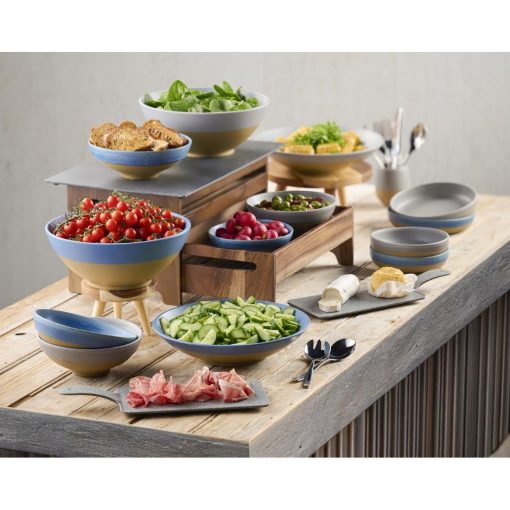 Churchill Emerge Melamine Oslo Blue Deep Serving Bowls 285mm 4 Pack (JC538)