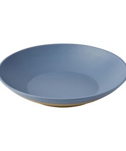 Churchill Emerge Melamine Oslo Blue Shallow Serving Bowls 360mm 2 Pack (JC541)