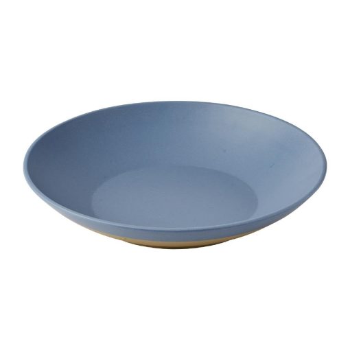 Churchill Emerge Melamine Oslo Blue Shallow Serving Bowls 360mm 2 Pack (JC541)