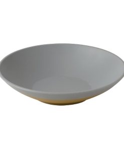 Churchill Emerge Melamine Seattle Grey Shallow Serving Bowls 300mm 4 Pack (JC543)