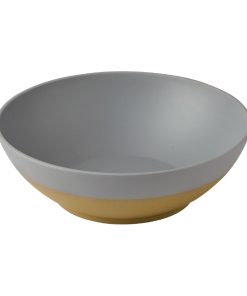 Churchill Emerge Melamine Seattle Grey Deep Serving Bowls 360mm 2 Pack (JC544)
