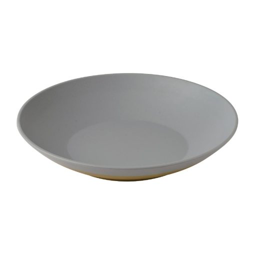 Churchill Emerge Melamine Seattle Grey Shallow Serving Bowls 360mm 2 Pack (JC545)