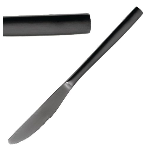 Comas BCN Black Dessert Knives 12 Pack (JC558)