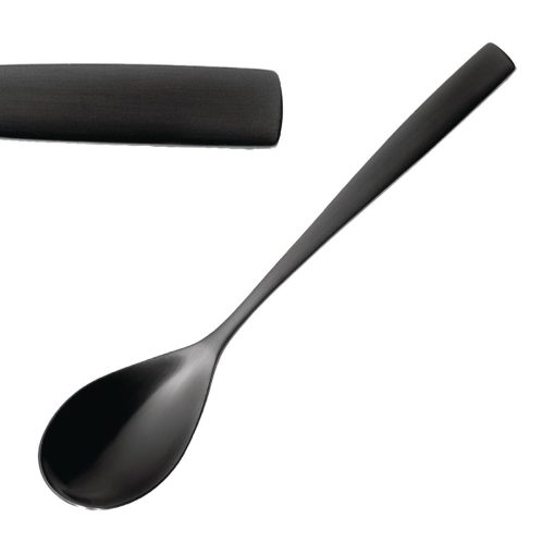 Comas BCN Black Dessert Spoons 12 Pack (JC559)