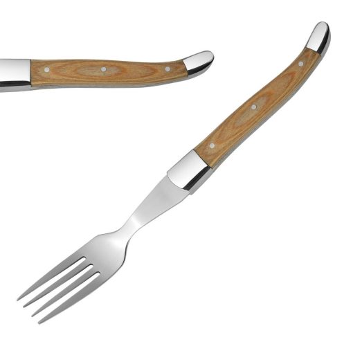 Comas Alps Pakka Wood Steak Forks 6 Pack (JC608)