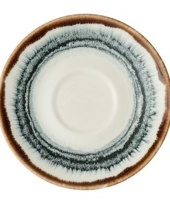Dudson Harvest Flare Natural Cafe Cappuccino Saucers 156mm 12 Pack (JC621)