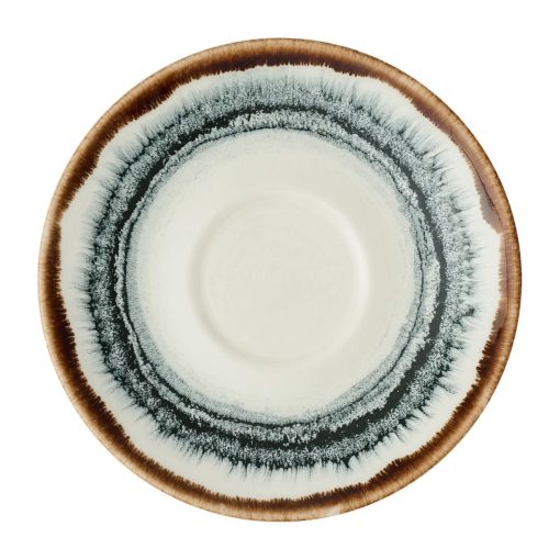 Dudson Harvest Flare Natural Cafe Cappuccino Saucers 156mm 12 Pack (JC621)