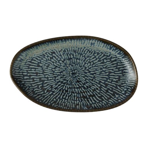 Churchill Envisage Cascade Sapphire Blue Natural Oblong Plates 260x150mm 6 Pack (JC662)