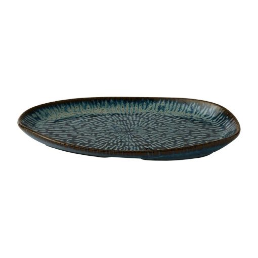 Churchill Envisage Cascade Sapphire Blue Natural Oblong Plates 260x150mm 6 Pack (JC662)