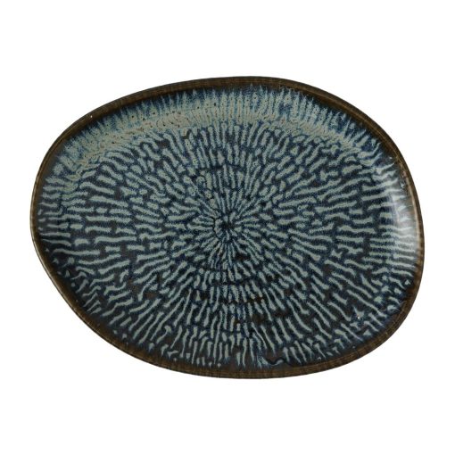 Churchill Envisage Cascade Sapphire Blue Natural Oblong Plates 260x200mm 6 Pack (JC663)