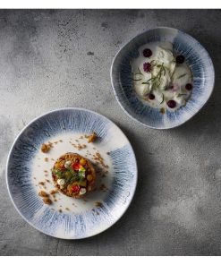 Churchill Lyra Blue Organic Walled Bowls 200mm 6 Pack (JC683)