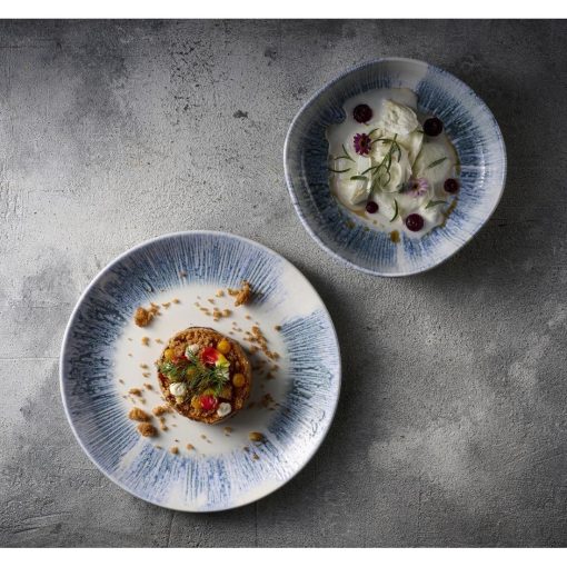 Churchill Lyra Blue Organic Walled Bowls 200mm 6 Pack (JC683)