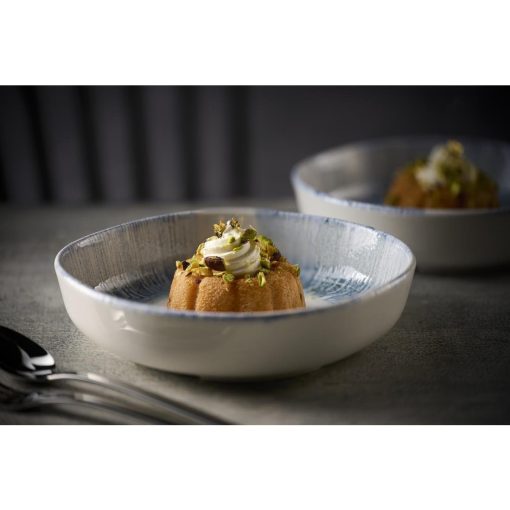 Churchill Lyra Blue Organic Walled Bowls 200mm 6 Pack (JC683)